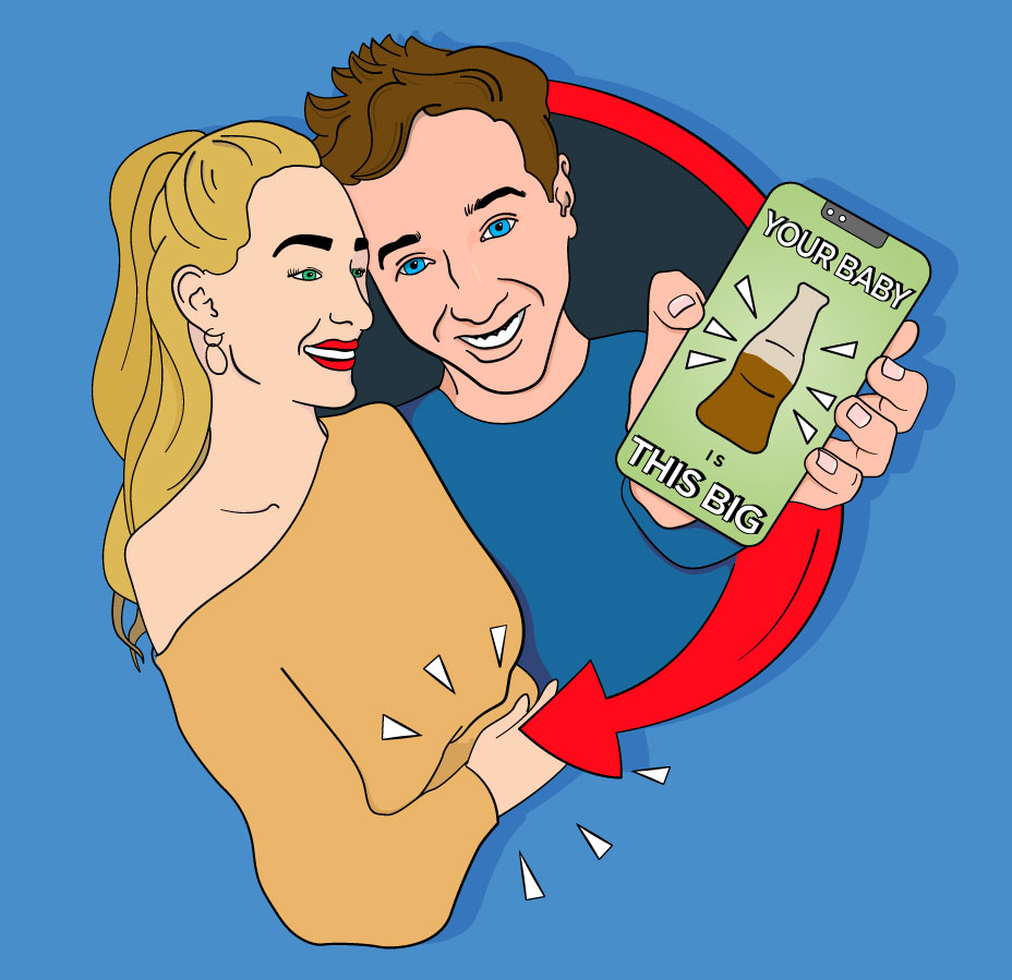 popart picture displaying me as a copywriter in lancashire with my wife and phone with a cola bottle on the screen